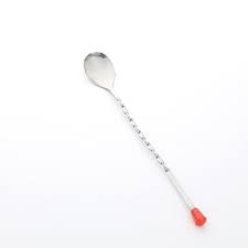 BAR SPOON RED KNOB 11 INCH