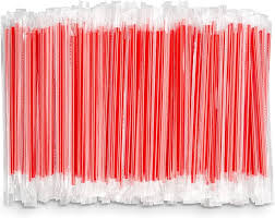 SIP STIR STRAW / 7.5" / RED WI TH WHITE STRIPE (1,000/BOX) (1