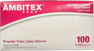EXTRA LARGE GLOVES / LATEX / POWDER FREE (10/100/1,000)