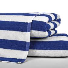 POOL TOWEL / 30 X 60 / BLUE THREE STRIPE / 9 LBS (DOZEN)