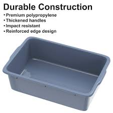 BUS TUB / TOTE BOX, PP, GREY, 16' X 20 1/2' X 5 1/4'