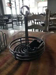 BLACK ROUND MEDITERRANEAN WROUGHT IRON CONDIMENT CADDY