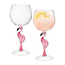PINK FLAMINGO GLASS / 18 OZ / WITH LID (EACH)