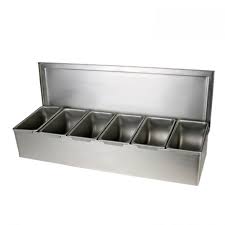 6 PINT CONDIMENT HOLDER FRUIT TRAY / STAINLESS STEEL (EACH)