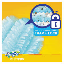 SWIFFER REFILL DUSTERS, DUST LOCK FIBER, LIGHT BLUE,