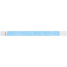 PAPER WRISTBANDS - 3/4" LIGHT BLUE - (500/BOX)