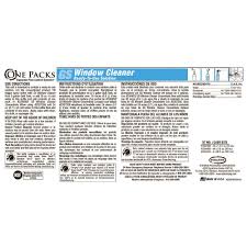 LABEL / GLASS CLEANER / 10 PER PACK (EACH)