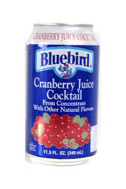 CRANBERRY JUICE / BLUEBIRD / 5.5 OZ SMALL CANS (48/CS)