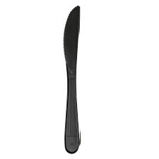 PLASTIC KNIFE / BLACK / HEAVYWEIGHT / 1,000 PER CASE
