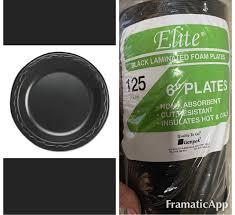 GENPAK ELITE 6" BLACK PLATE LAMINATED FOAM | 1000/CS 10