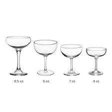 7 OUNCE COUPE GLASS. THIS GLAS S MEASURES APPROX. 7OZ / 207ML