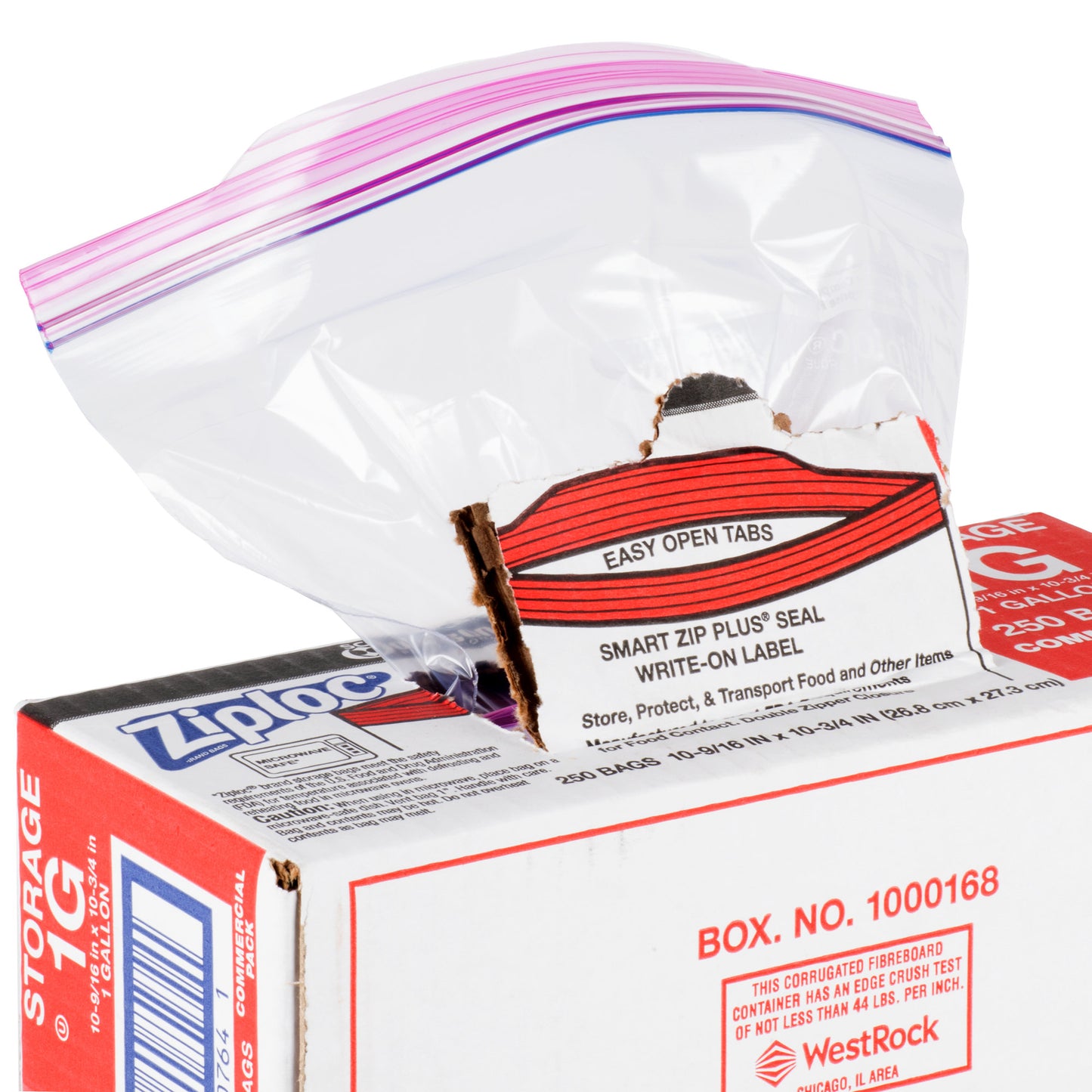 DIVERSEY ZIPLOC 1-GALLON STORAGE BAG 1.75 MIL 250