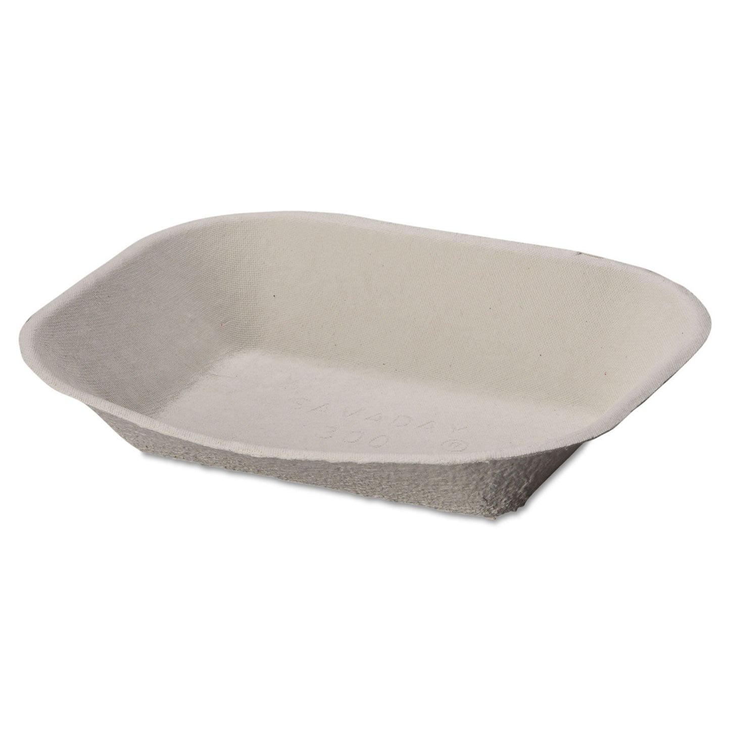 SAVADAY MOLDED FIBER FOOD TRAY, 9 X 7, BEIGE (500/CS)