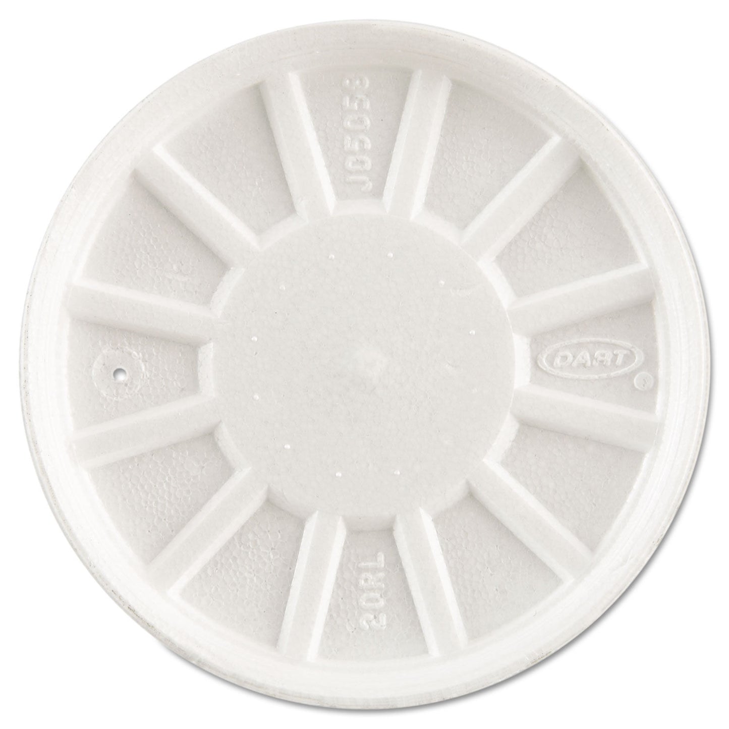 DART FOAM VENTED LID WHITE SLEEVE / 50 SINGLES