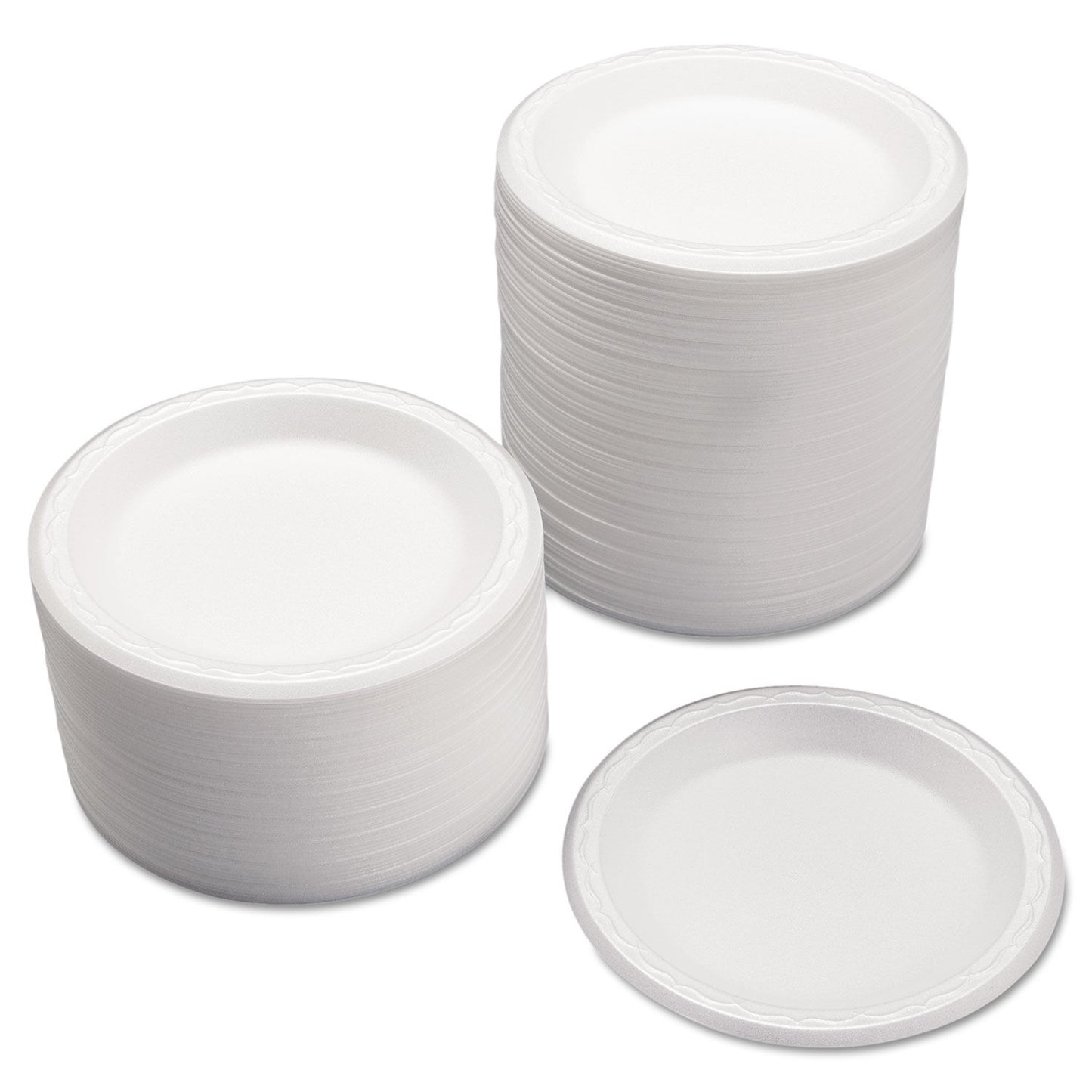 GENPAK 7" WHITE FOAM PLATE NON LAMINATED - 8/125 CASE (1000)
