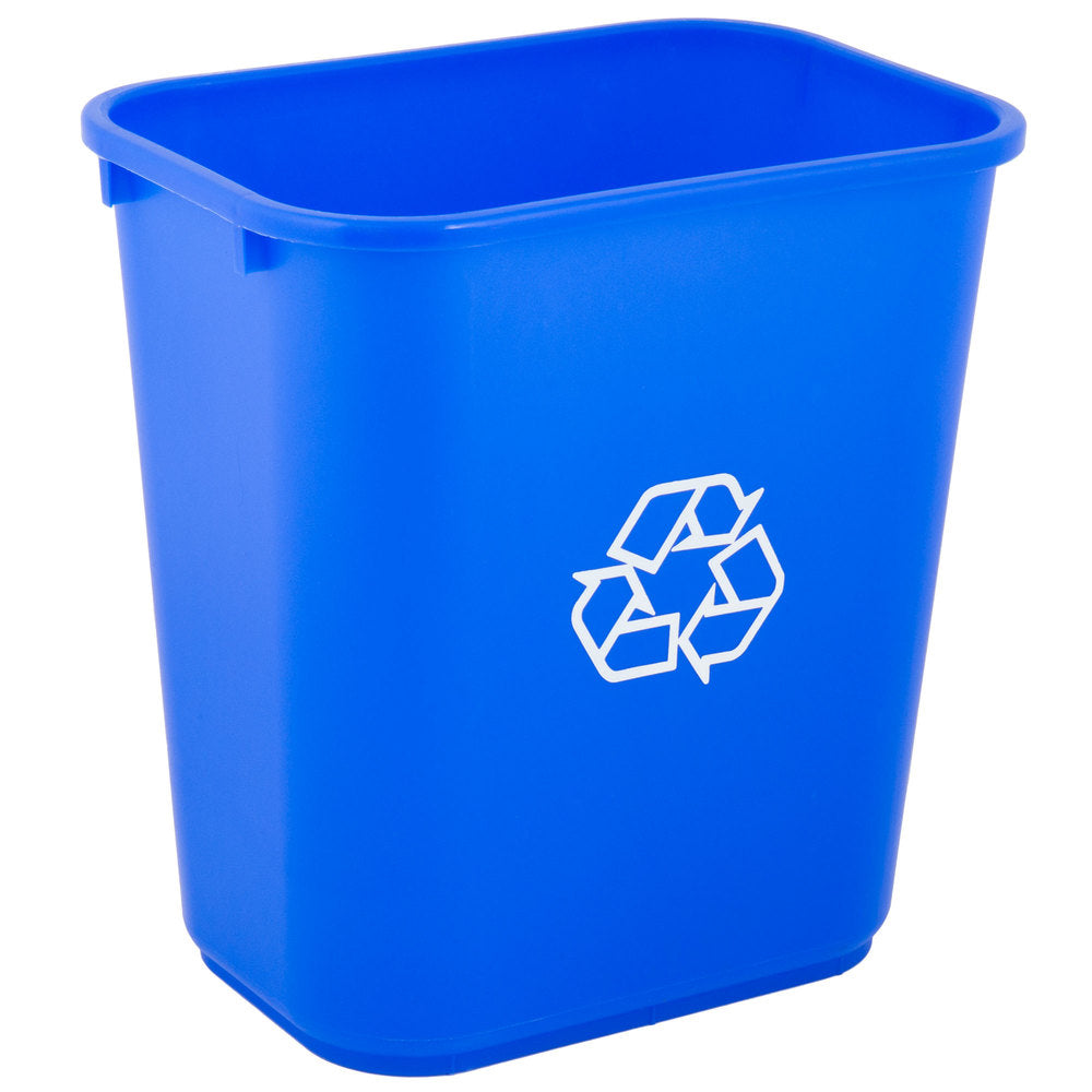 28 Quart Blue or Green Kitchen Recycle Wastebasket 28Q (2 Pack)
