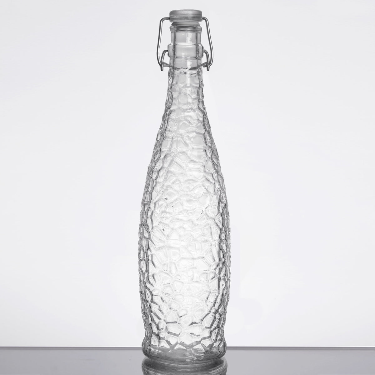 Libbey Clear Bottle w/ Flip-Top Wire Lid 12 oz.