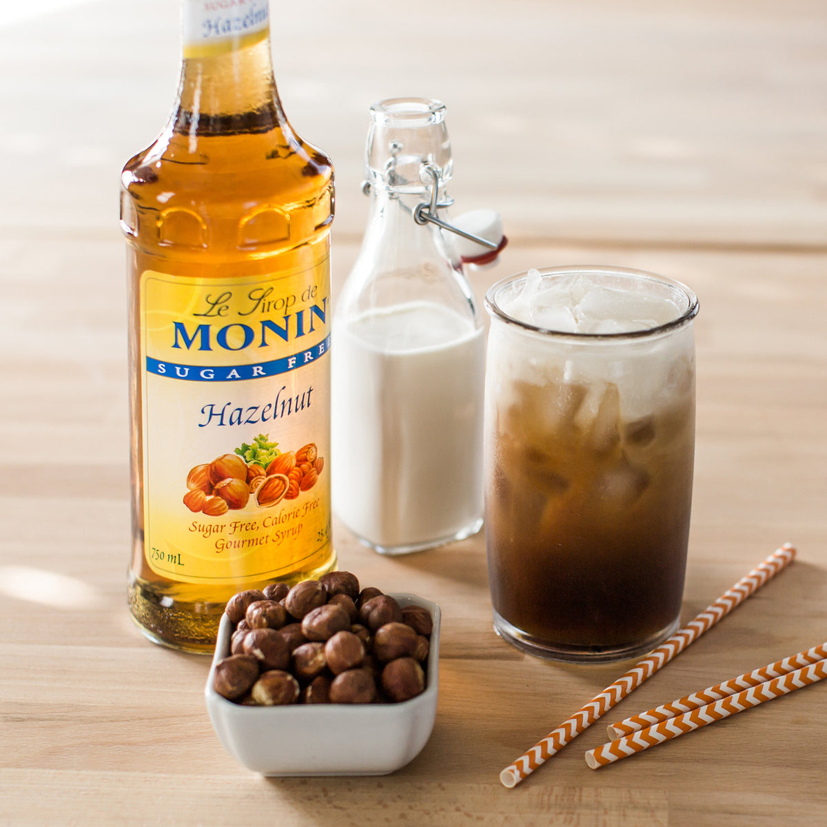 Monin Sugar Free Caramel Flavoring Syrup 1 Liter