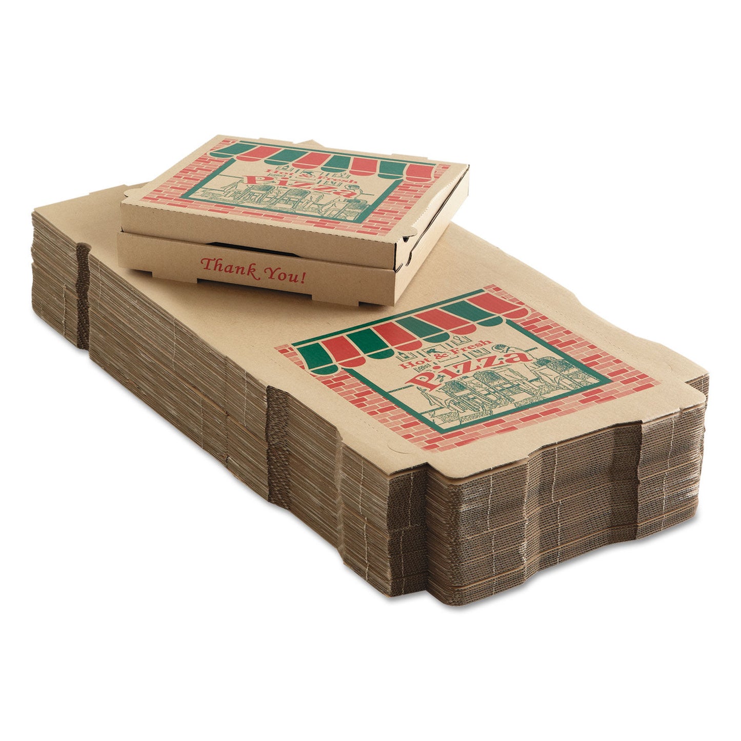 14 X 14 CORRUGATED KRAFT PIZZA BOX (50/CS)