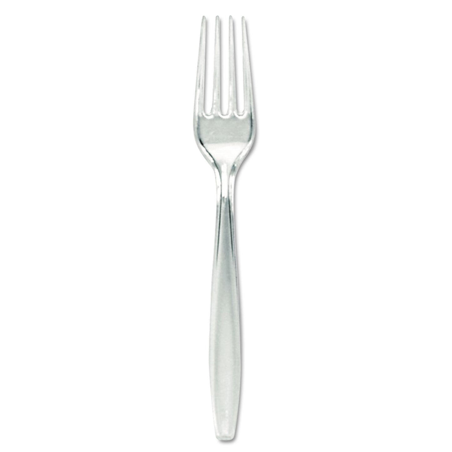 DIXIE / PLASTIC CUTLERY, FORKS, HEAVYWEIGHT, CLEAR, 1,000/CARTON