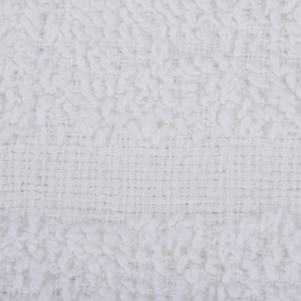 GANESH CLASSIC CAM BORDER WASHCLOTHS 12X12 100% COTTON WHITE 1LB/DZ