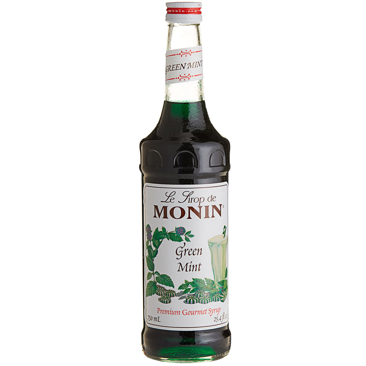 Monin Zero Calorie Natural Peppermint Flavoring Syrup 750 mL