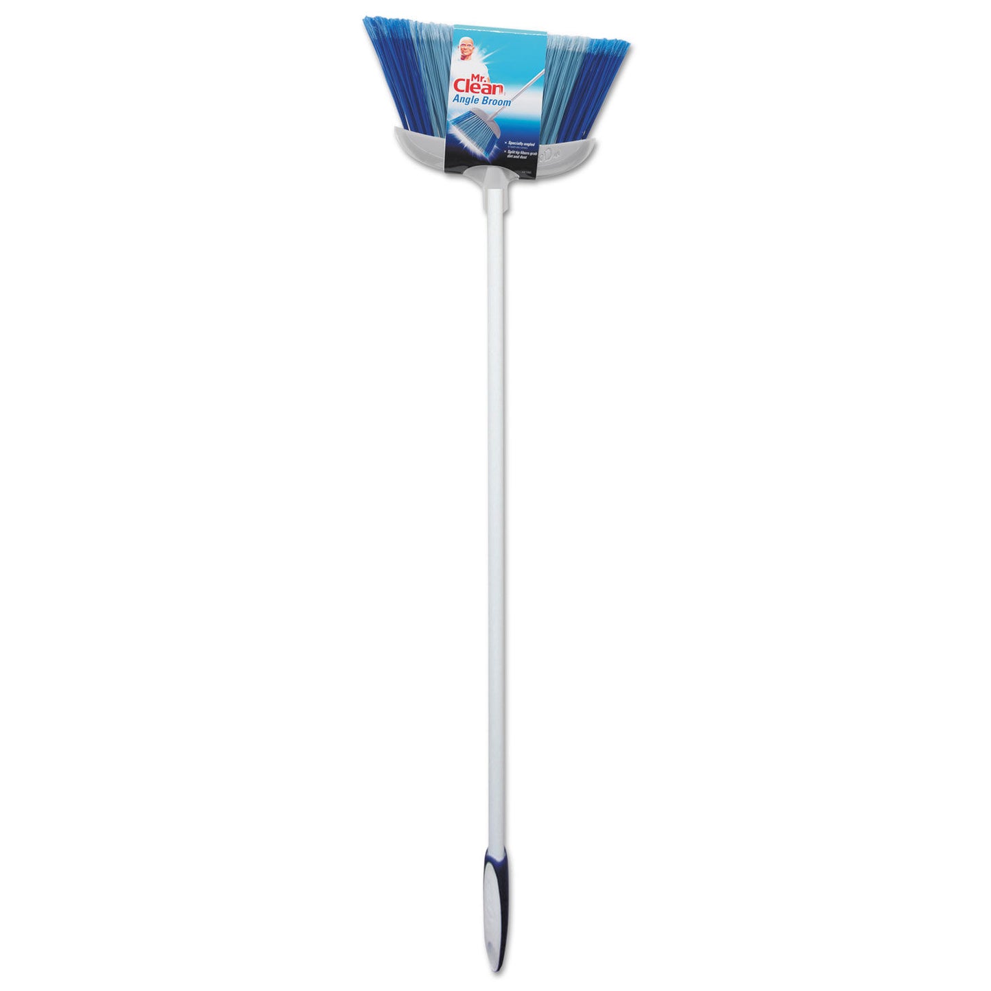MR. CLEAN / DELUXE ANGLE BROOM, 5 1/2" BRISTLES, 55.37", METAL HANDLE, WHITE