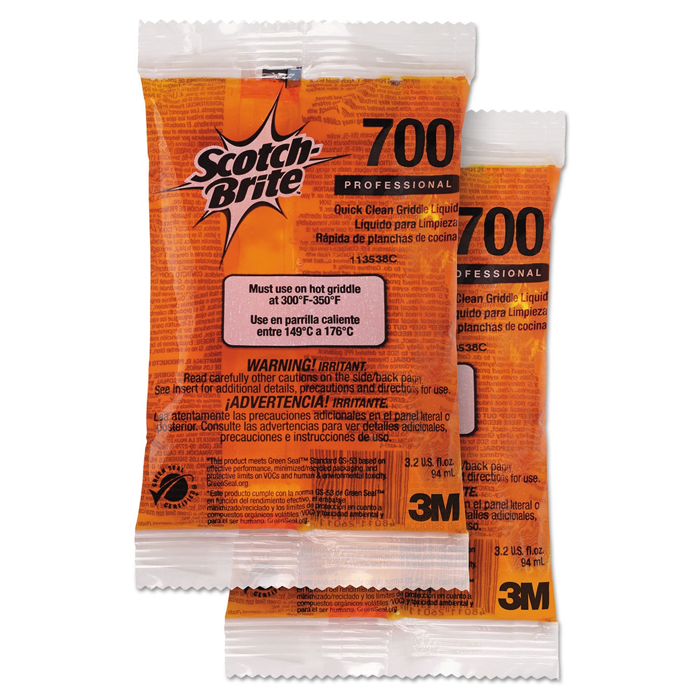 SCOTCH BRITE / QUICK CLEAN GRIDDLE LIQUID / 3.2 OZ (40/CS)