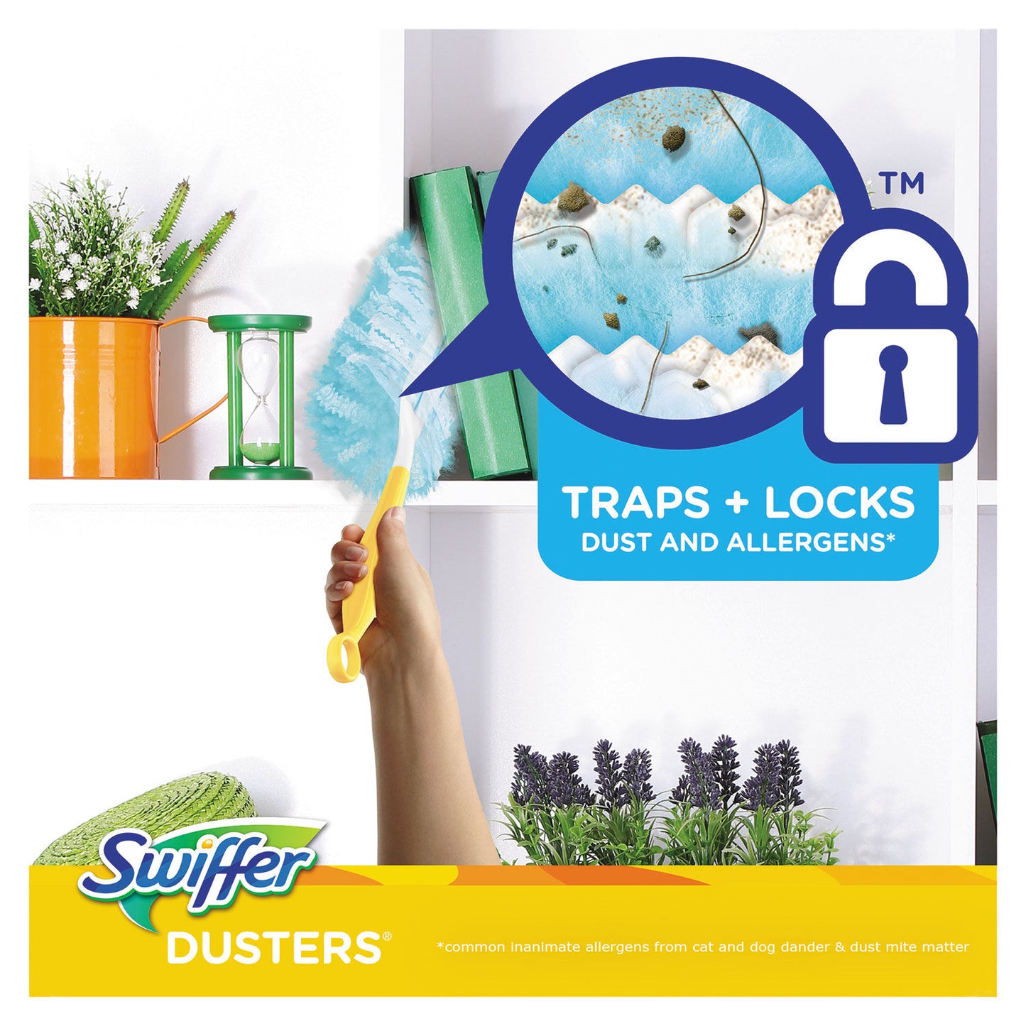 SWIFFER REFILL DUSTERS, DUST LOCK FIBER, LIGHT BLUE, UNSCENTED, 10/BOX, 4 BOX/CASE
