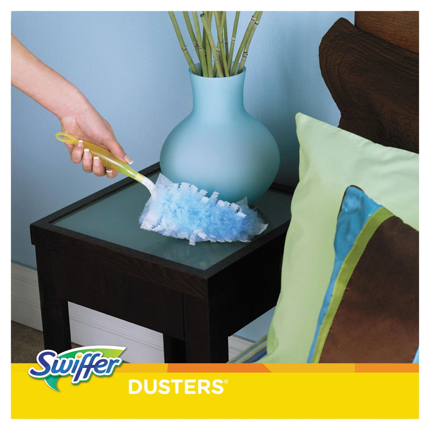 SWIFFER REFILL DUSTERS, DUST LOCK FIBER, LIGHT BLUE, UNSCENTED, 10/BOX, 4 BOX/CASE