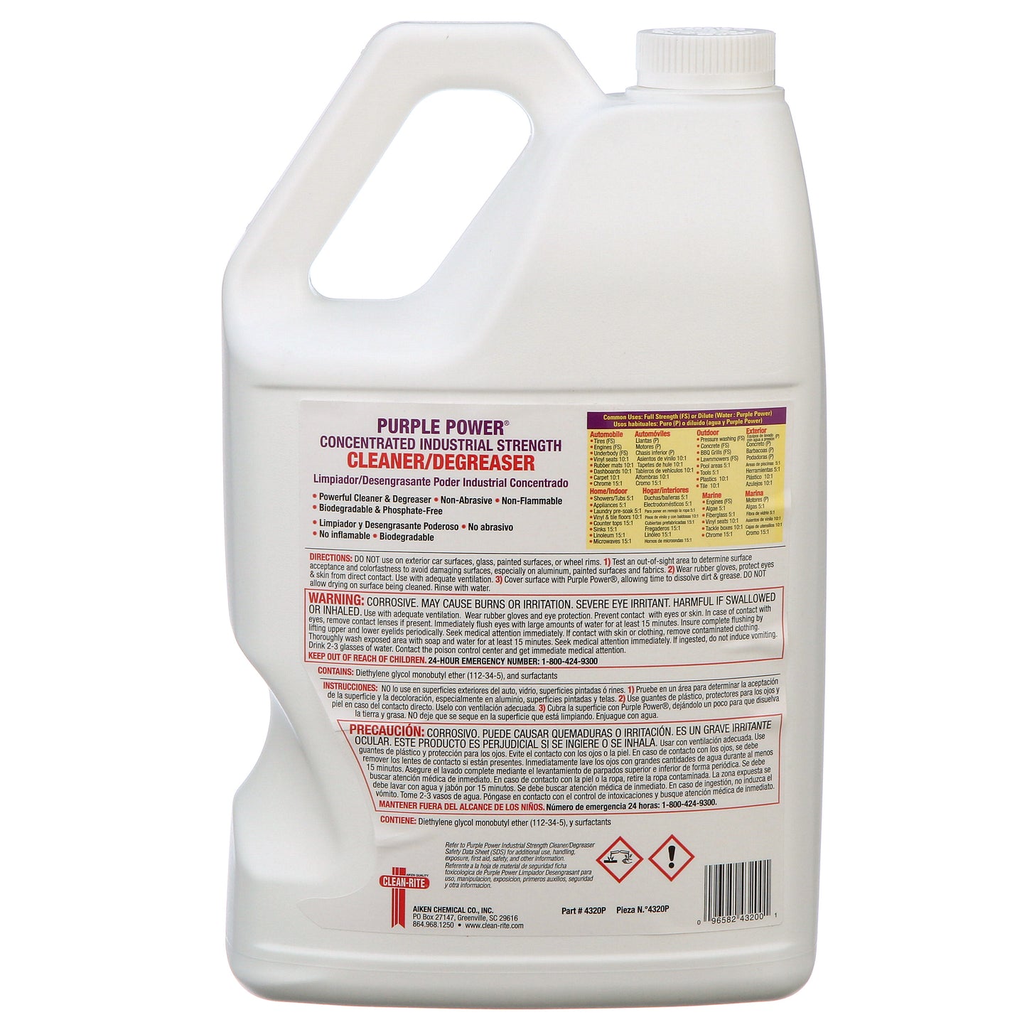 PURPLE POWER DEGREASER / CONCENTRATED / 1 GAL. (4/CS)