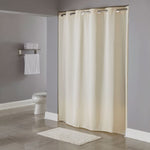 SHOWER CURTAIN / 71 X 74 / WITHOUT WINDOW / BEIGE / !00% 95 GSM VIRGIN POLESTER FABRIC