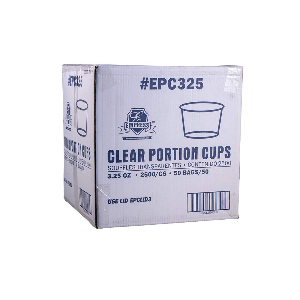 3.25 OZ PORTION CUP / EMPRESS / CLEAR (50/50/2500)