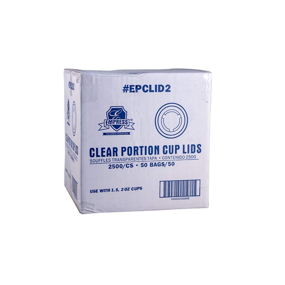 EPCLID1 / PORTION CUP LID / EMPRESS / .75 OZ, 1 OZ (50/50/2,500)
