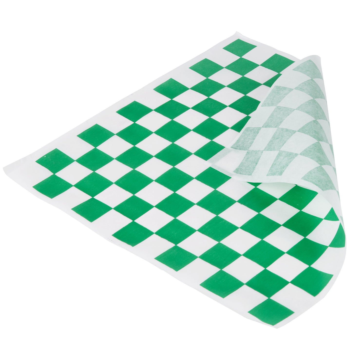 12" X 12" GREEN CHECK DELI SANDWICH WRAP (5,000/CS)