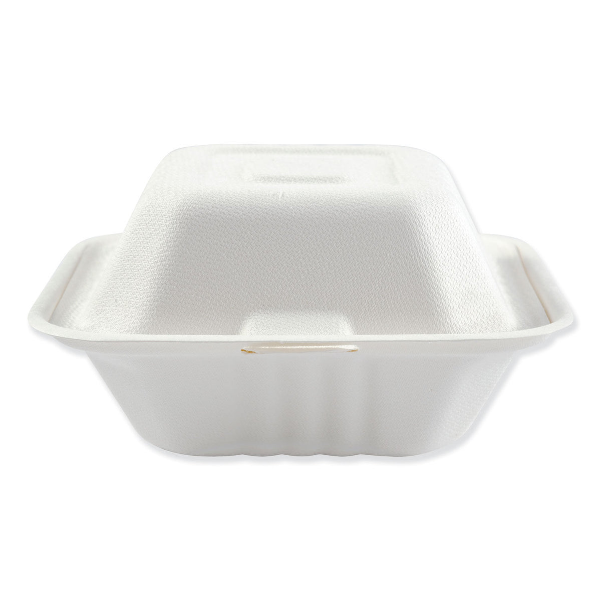 Boardwalk 6 in. x 6 in. x 3.19 in. White Bagasse Food Containers