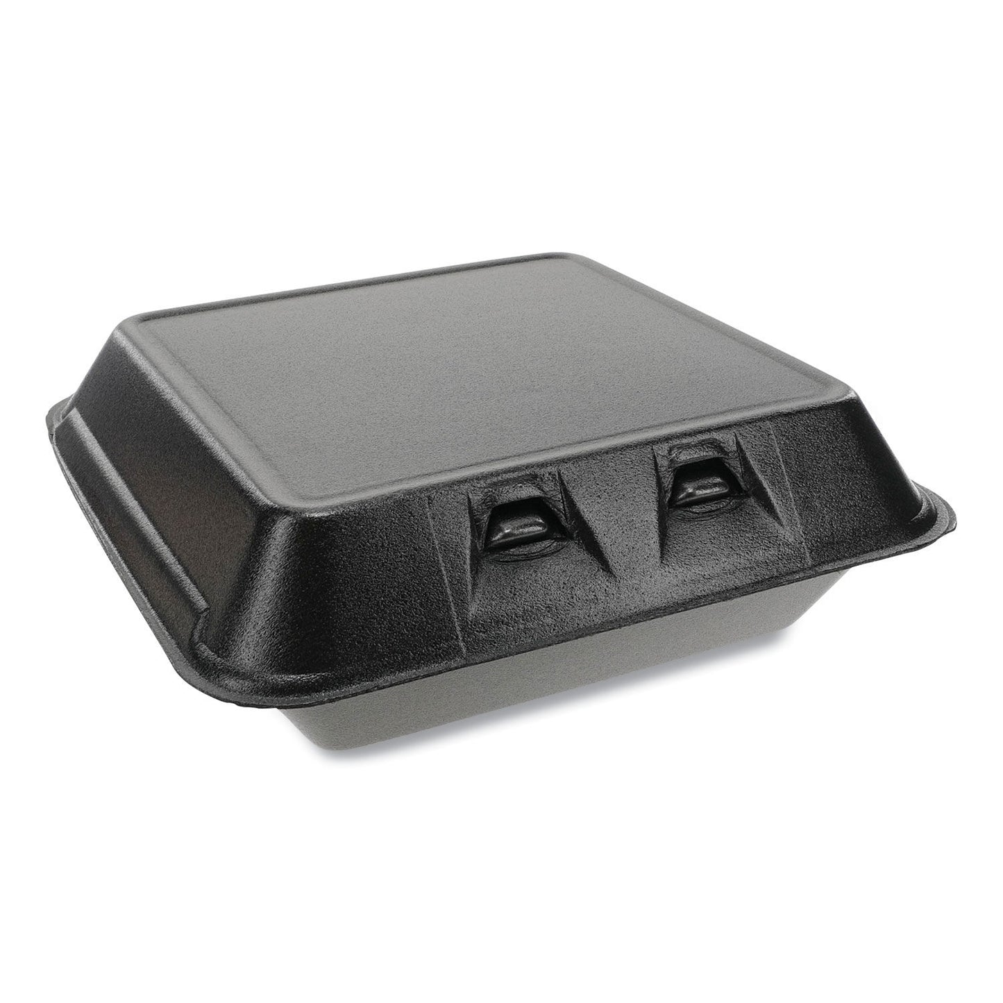 9 X 9 HINGED TRAY / FOAM / 1 COMPARTMENT / BLACK (150/CS)