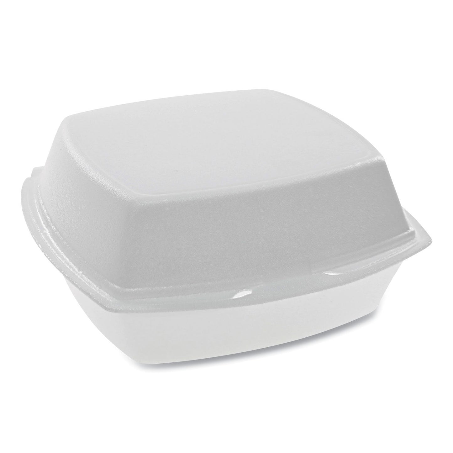6 X 6 HINGED TRAY / FOAM / WHITE(500/CS)