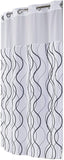 SHOWER CURTAIN / WAVES / HOOK-FREE POLYESTER 71 X 77
