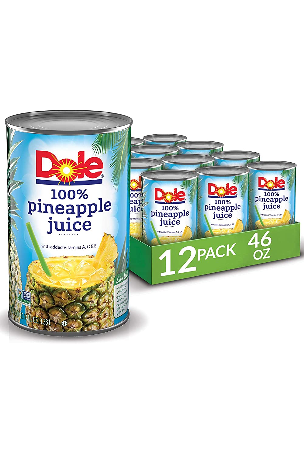 46 Oz Dole Pineapple Juice Not From Concentrate Dole Pineapple