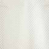 HOOKLESS HBH04PDT05L BEIGE 8-GAUGE PIN DOT SHOWER CURTAIN WITH MATCHING FLAT FLEX-ON RINGS AND WEIGHTED CORNER MAGNETS - 71" X 77"