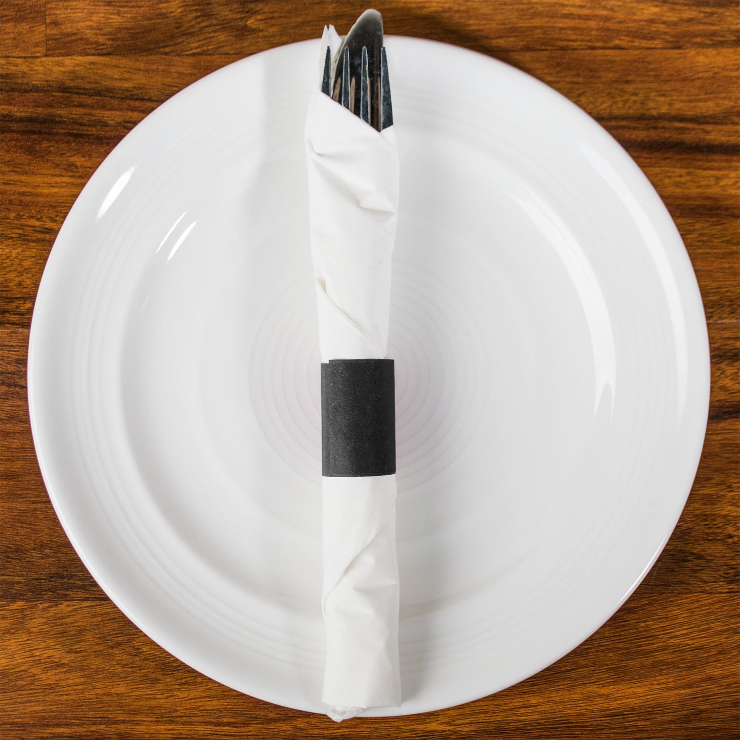 BLACK SELF-ADHERING PAPER NAPKIN BAND (2,000/BOX)