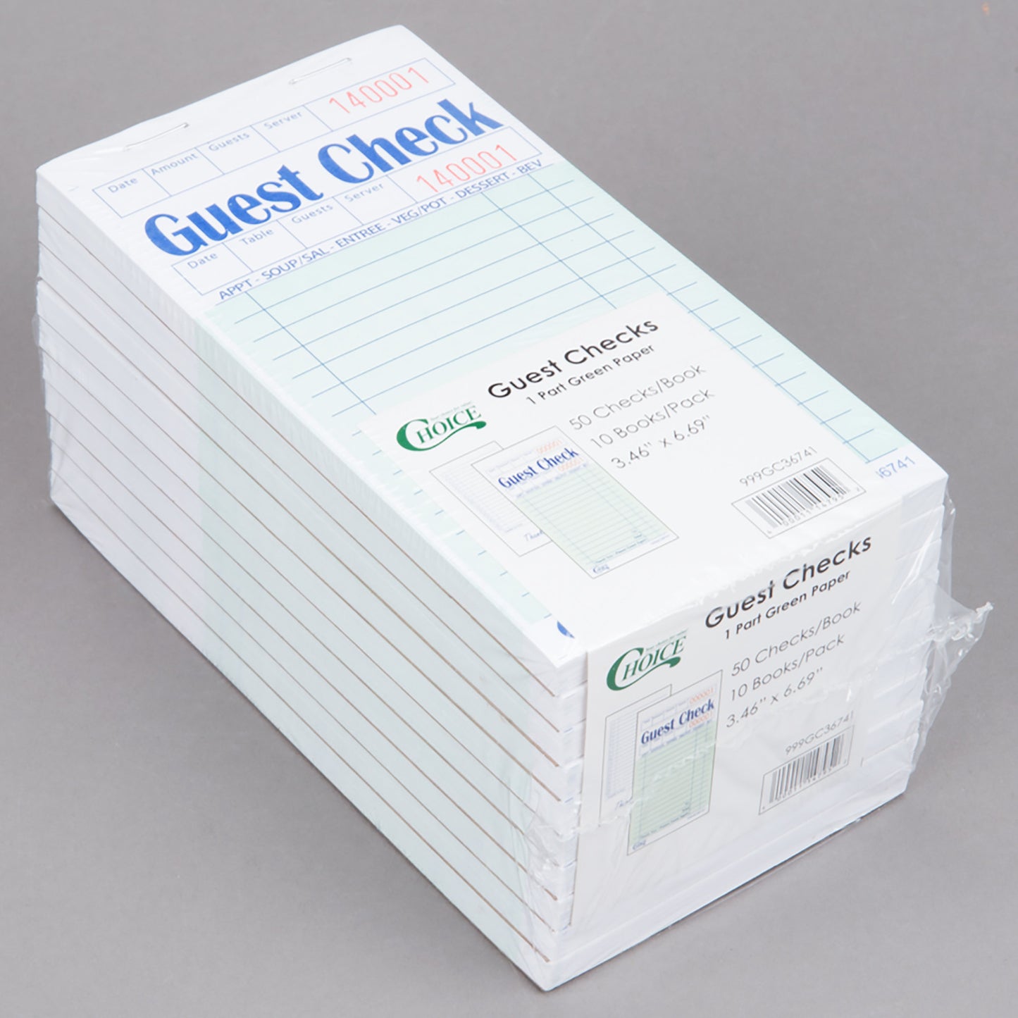 GUEST CHECK / BOARD / 1 PART 3.5" X 6.75" (50/CS)