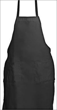 3 POCKET BIB APRON - BLACK