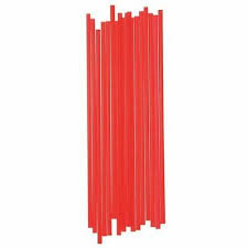 EMPRESS SEMI SLIM STRAW / STIRER UNRAPPED 7.76" RED, 500 BOX