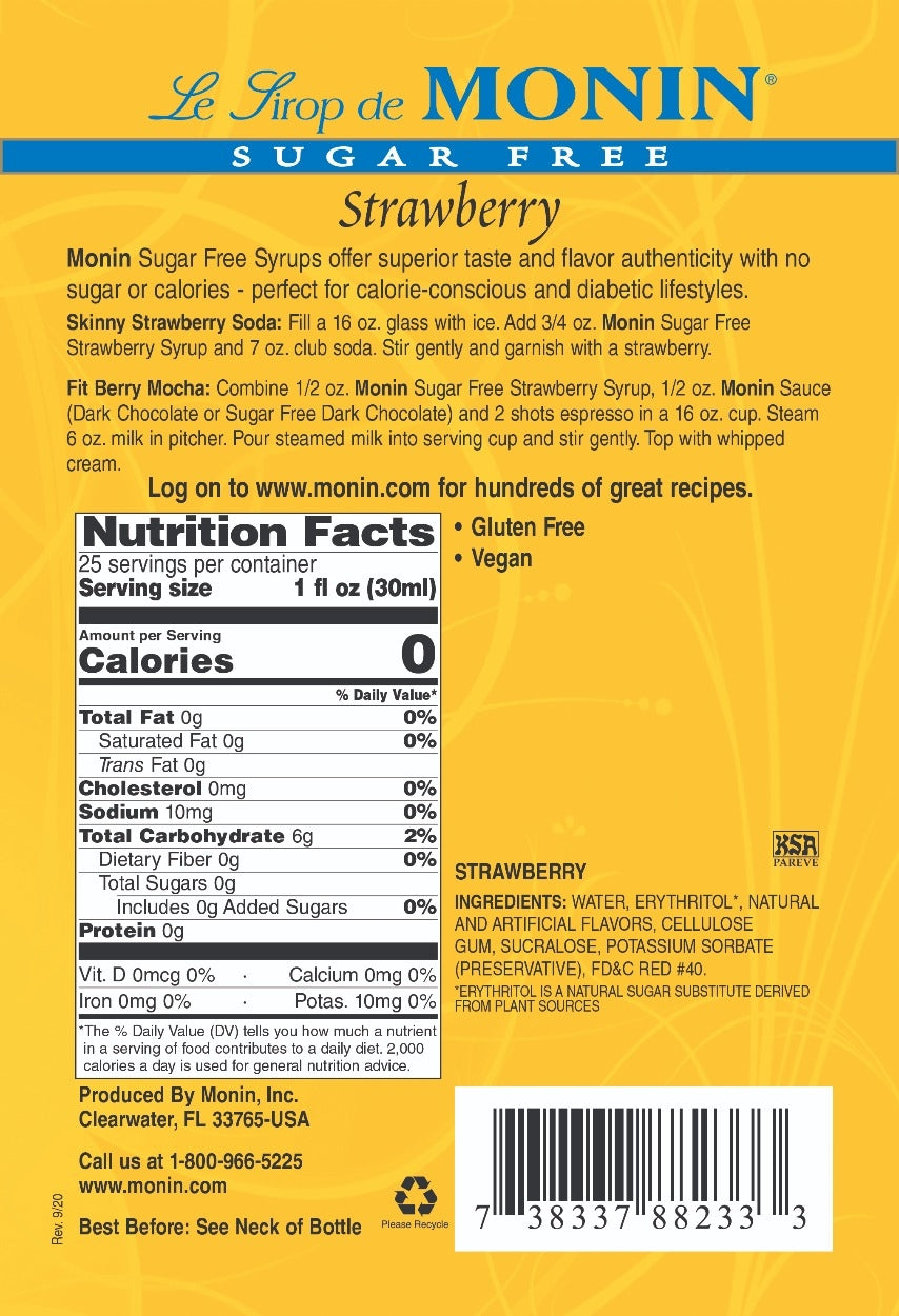 STRAWBERRY / SUGAR FEEE / 750 ML