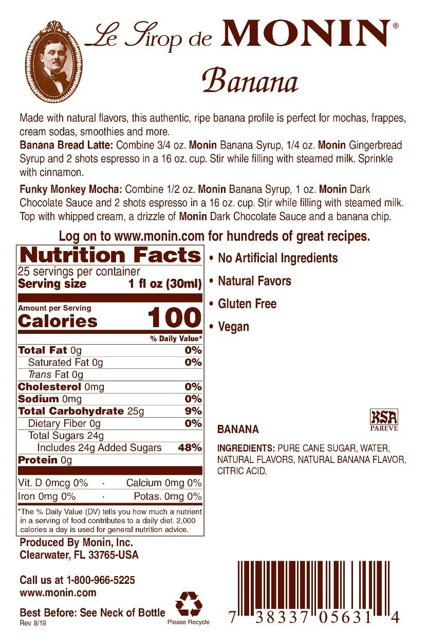 BANANA / MONIN / 1 LITER / (4/CS)
