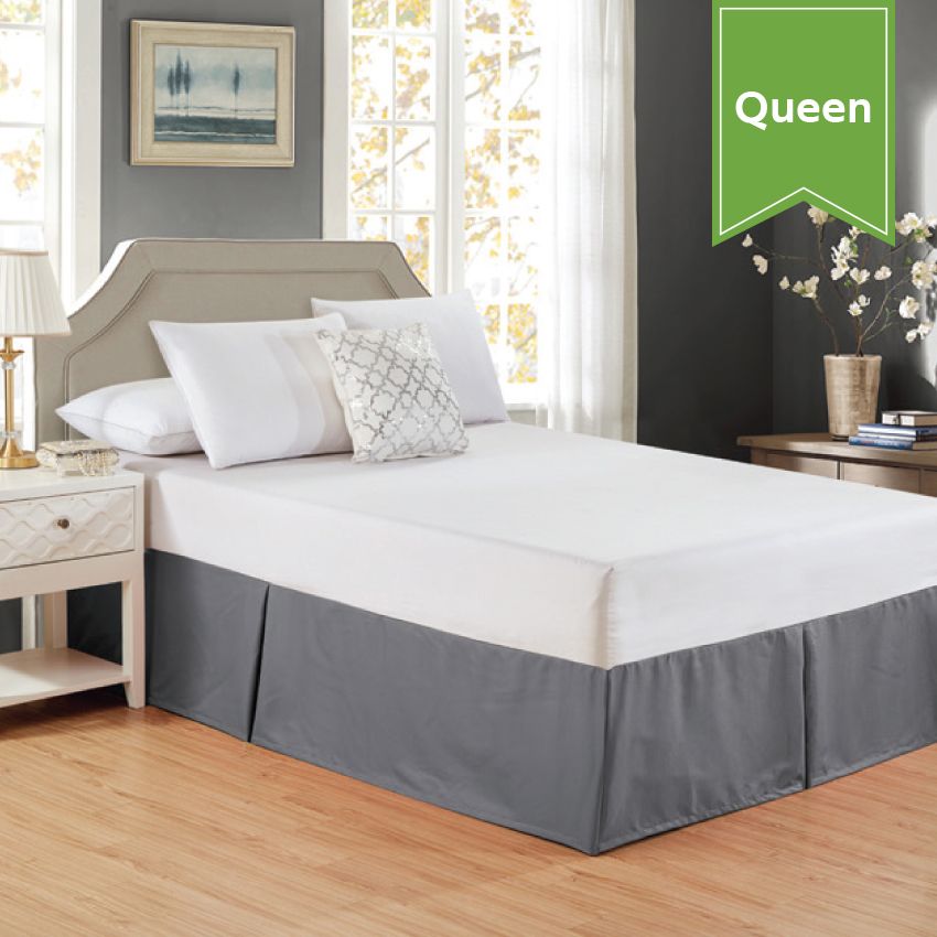 BED SKIRT / CASTLE ROCK GREY / QUEEN / 60 X 80 X 15 (EACH)