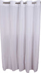 SHOWER CURTAIN / WHITE / 71 X 74 / WITH WINDOW / 100% POLYESTER PLAIN WEAVE
