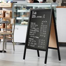 A-FRAME MARKER BOARD / SIDEWAL K SIGN / BLACK WOOD / 25 X 42